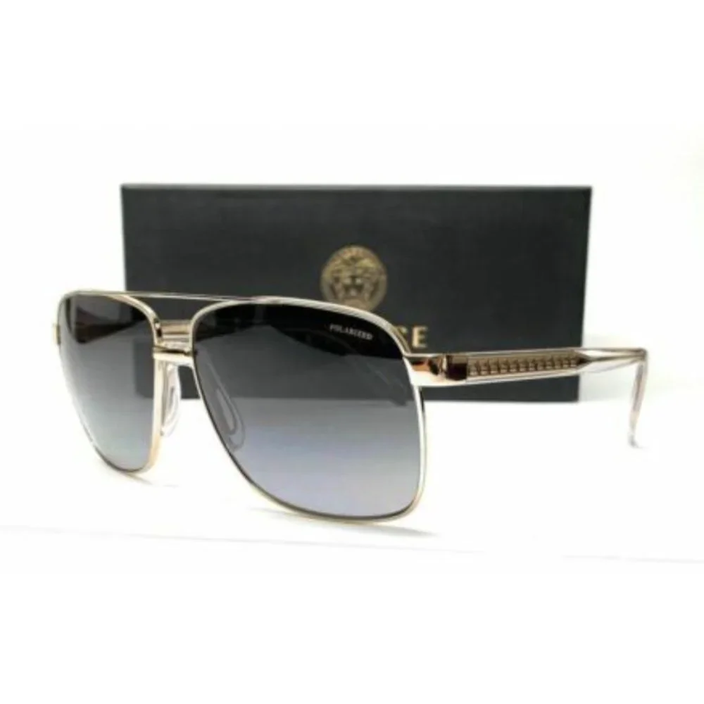 Versace Men's Gold and Grey Gradient Sunglasses!
